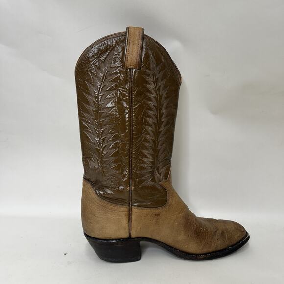 Vintage Tony Lama Two-Tone Cowboy Boots Gold Label main image 9